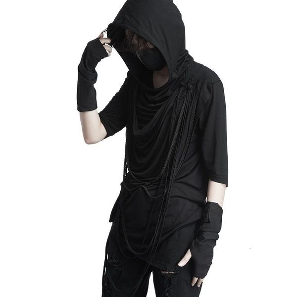 men's hoodies & sweatshirts nightclub singer personality irregular hooded t shirt stage costume men hip hop punk tee shirts gothic, Black
men's hoodies & sweatshirts nightclub singer personality irregular hooded t shirt stage costume men hip hop punk tee shirts gothic, Black