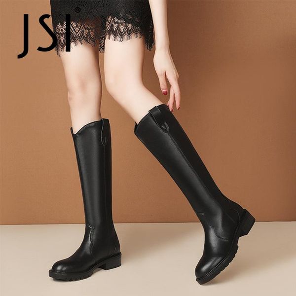 boots jsi knee high western women flat platform genuine leather non-slip round toe short plush fashion shoes vo806, Black
boots jsi knee high western women flat platform genuine leather non-slip round toe short plush fashion shoes vo806, Black