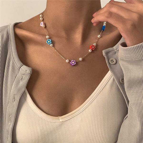 chains 2021 fashion choker flower beads necklace for women gold chain around the neck pearl jewelry accessories, Silver
chains 2021 fashion choker flower beads necklace for women gold chain around the neck pearl jewelry accessories, Silver