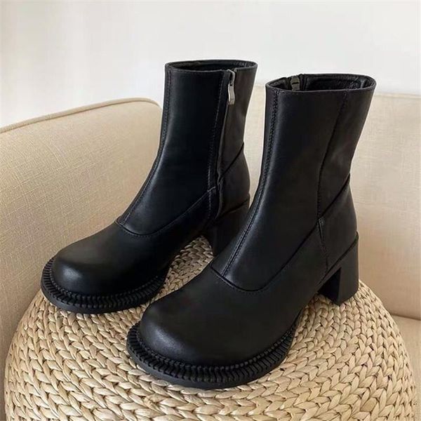 boots 2021 women ankle fashion design round toe chunky high heel boot shoes woman short booties botas mujer, Black
boots 2021 women ankle fashion design round toe chunky high heel boot shoes woman short booties botas mujer, Black