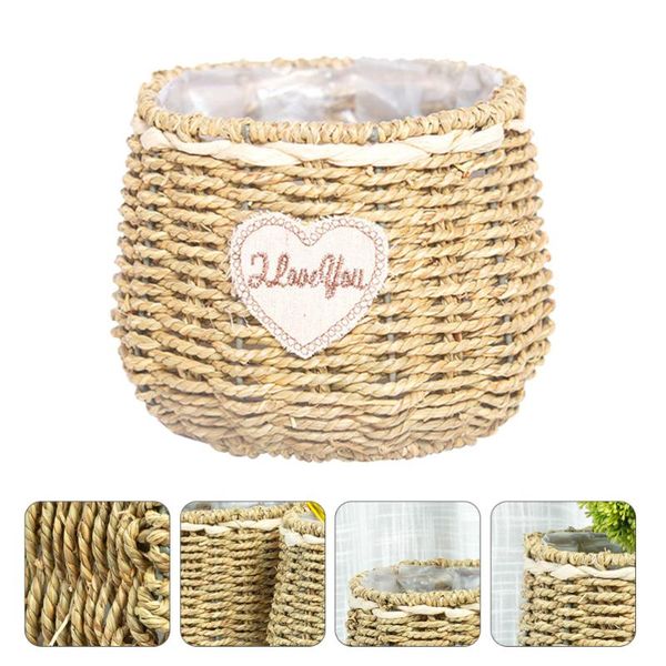 storage baskets 1pc straw woven flower basket decorative flowerpot decor (khaki)
storage baskets 1pc straw woven flower basket decorative flowerpot decor (khaki)
