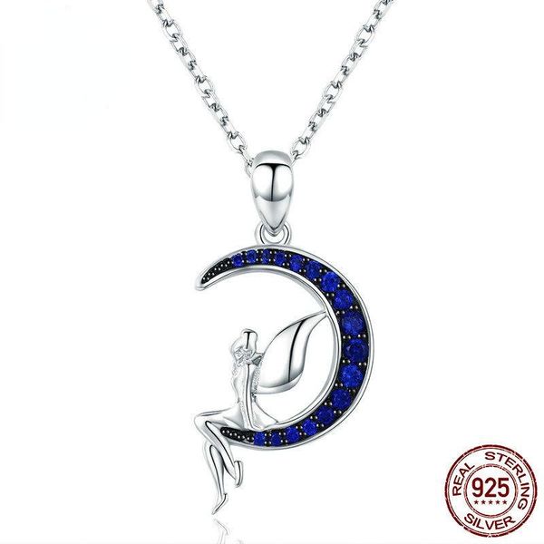 chains dark night fairy necklace, Silver