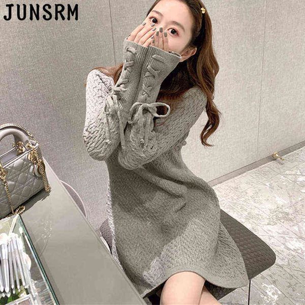 fashion o-neck tunic a-line sweater dress women 2020 autumn winter lace-up cuff twist pattern knitted dress lady midi dresses g1214, Black;gray
fashion o-neck tunic a-line sweater dress women 2020 autumn winter lace-up cuff twist pattern knitted dress lady midi dresses g1214, Black;gray