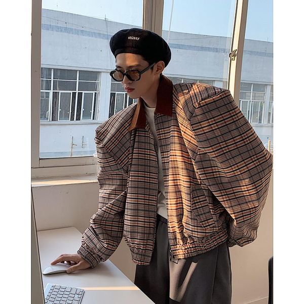 men's jackets male coat short style autumn oversize jacket men and women streetwear vintage fashion wide shoulder loose plaid, Black;brown
men's jackets male coat short style autumn oversize jacket men and women streetwear vintage fashion wide shoulder loose plaid, Black;brown