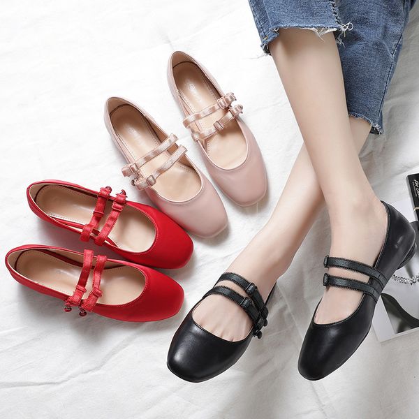 fall new small women's single college style double root elastic belt mary jane shoes square head low heels, Black
fall new small women's single college style double root elastic belt mary jane shoes square head low heels, Black