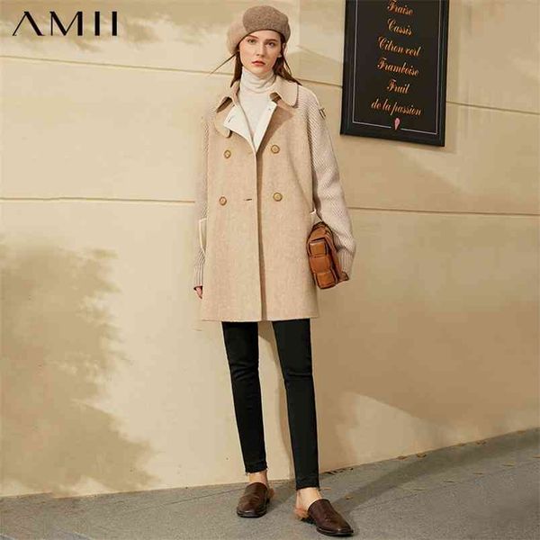 minimalism winter high-end women's double-sided woolen coat fashion 100%wool lapel patchwork jacket 1239 210527, Black
minimalism winter high-end women's double-sided woolen coat fashion 100%wool lapel patchwork jacket 1239 210527, Black