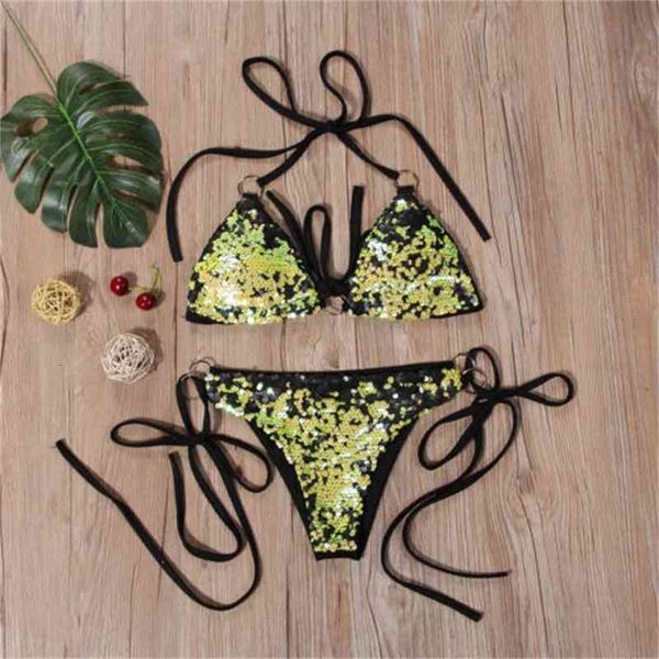 two-piece swimsuit, women's bikini sling and thong suit, triangle beach swimsuit
two-piece swimsuit, women's bikini sling and thong suit, triangle beach swimsuit