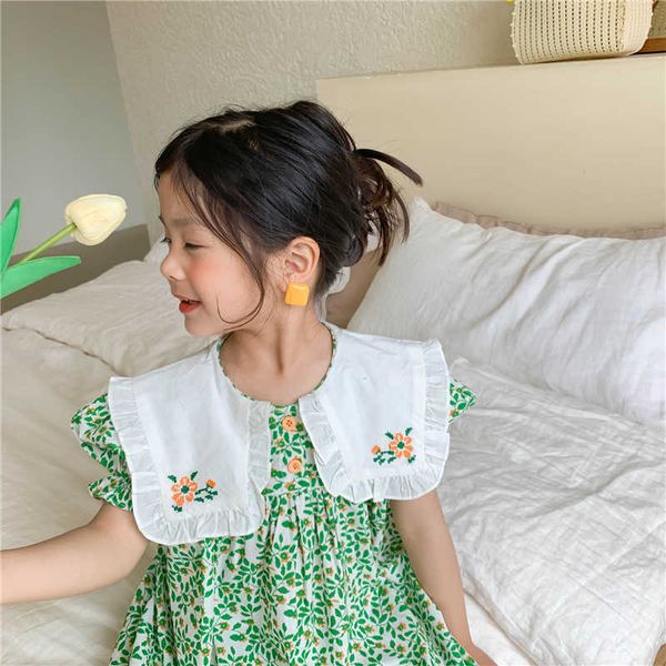 summer baby girls embroidery turndown collar dresses 1-6 years kids children cotton floral short sleeve dress 210615, Red;yellow
summer baby girls embroidery turndown collar dresses 1-6 years kids children cotton floral short sleeve dress 210615, Red;yellow
