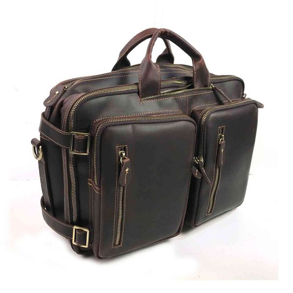 shoulder single double men's handbag crazy horse leather large capacity multifunctional busins diagonal backpack travel
shoulder single double men's handbag crazy horse leather large capacity multifunctional busins diagonal backpack travel