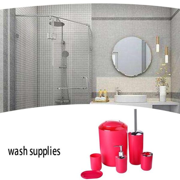 bath accessory set 6pcs/set bathroom accessories practical plastic brush holder mouthwash cup soap box shower gel bottle toilet dispenser
bath accessory set 6pcs/set bathroom accessories practical plastic brush holder mouthwash cup soap box shower gel bottle toilet dispenser