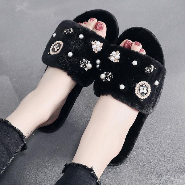 slippers confinement plush warm in winter indoor elegant decoration cotton drag cute female dormitory short, Black
slippers confinement plush warm in winter indoor elegant decoration cotton drag cute female dormitory short, Black