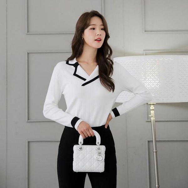 women's sweaters ol knitted pullover woman fall 2021 women clothing long sleeve fashion chic wool pullovers jumper knitwear pull femme, White;black
women's sweaters ol knitted pullover woman fall 2021 women clothing long sleeve fashion chic wool pullovers jumper knitwear pull femme, White;black