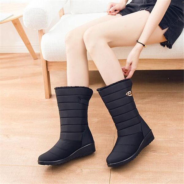 Women Boots Winter Keep Warm Quality Mid-Calf Snow Boots Ladies Lace-up Comfortable Waterproof Booties Chaussures Femme New, Wine red
Women Boots Winter Keep Warm Quality Mid-Calf Snow Boots Ladies Lace-up Comfortable Waterproof Booties Chaussures Femme New, Wine red