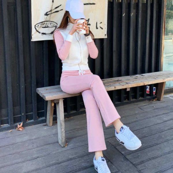 womengaga pink korean sweet knitting sweater stand collar + pants suit slim sportswear spring two piece set pe73 210603, White
womengaga pink korean sweet knitting sweater stand collar + pants suit slim sportswear spring two piece set pe73 210603, White