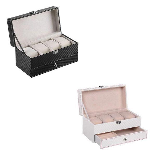 watch boxes & cases 2 pcs couple 4 grid box double jewelry display storage shelf box,white black-beige, Black;blue
watch boxes & cases 2 pcs couple 4 grid box double jewelry display storage shelf box,white black-beige, Black;blue