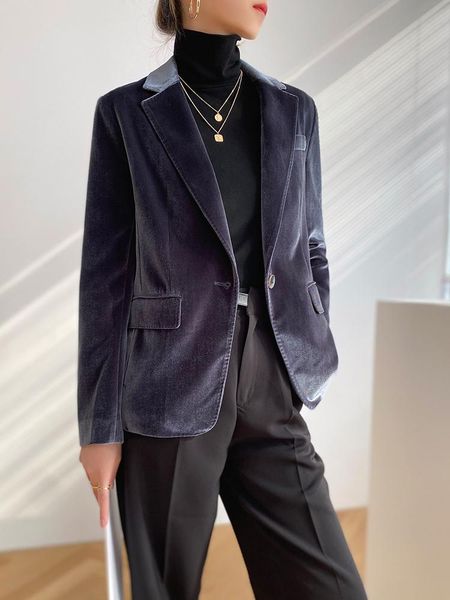 women's suits & blazers british female minority with aristocratic temperament golden velvet one button pure handmade slim suit professi, White;black
women's suits & blazers british female minority with aristocratic temperament golden velvet one button pure handmade slim suit professi, White;black