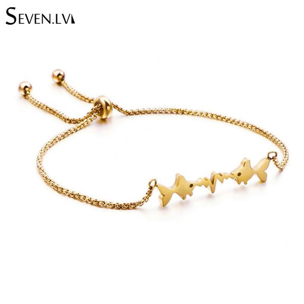 stainless steel heartbeat kiss fish charm bracelet fashion titanium box chain bracelets jewelry gift wholesale for women, Golden;silver
stainless steel heartbeat kiss fish charm bracelet fashion titanium box chain bracelets jewelry gift wholesale for women, Golden;silver
