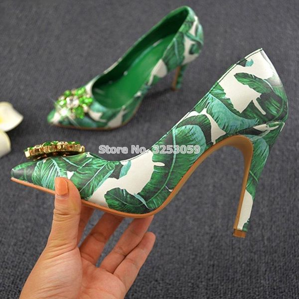 women floral gem crystal green banana leafs pumps pointed toe bling beaded flowers stiletto heel wedding shoes dress, Black
women floral gem crystal green banana leafs pumps pointed toe bling beaded flowers stiletto heel wedding shoes dress, Black