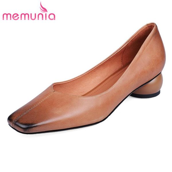 memunia 2021 genuine leather shoes women pumps vintage single shoes square toe comfortable casual lady, Black
memunia 2021 genuine leather shoes women pumps vintage single shoes square toe comfortable casual lady, Black