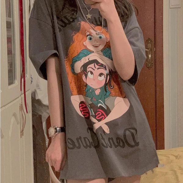 women's t-shirt 2021 spring and summer short sleeve for female students woman oversized t shirt women, White
women's t-shirt 2021 spring and summer short sleeve for female students woman oversized t shirt women, White