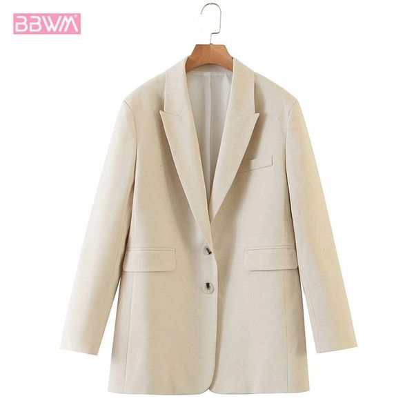 beige single-breasted long-sleeved lapel collar casual wild chic women's coat professional simple female suit 210507, White;black
beige single-breasted long-sleeved lapel collar casual wild chic women's coat professional simple female suit 210507, White;black