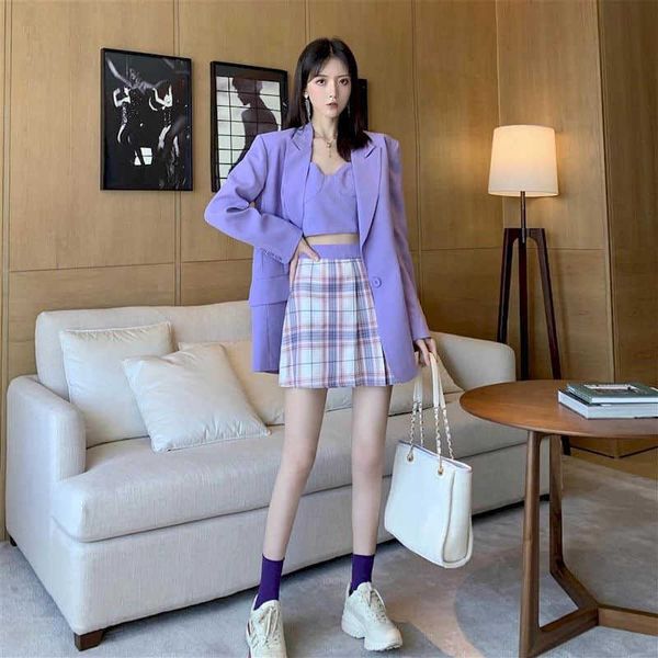 high street suit skirt strap + pleated loose spring and summer female fashion 3-piece set streetwear 210526, White
high street suit skirt strap + pleated loose spring and summer female fashion 3-piece set streetwear 210526, White