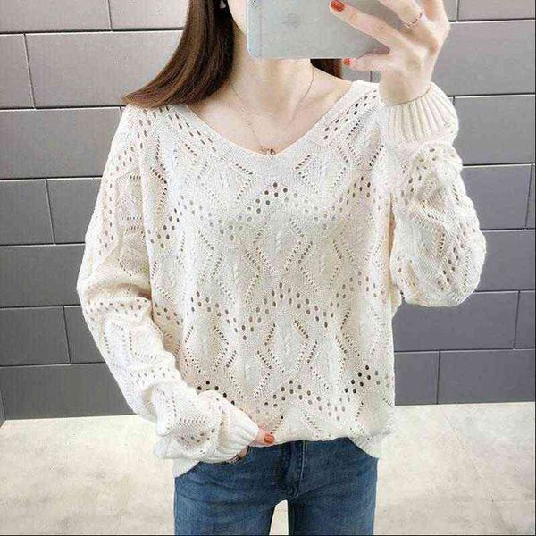 Summer Womens Sweater Hollow Out Knitted Tops Pullover Women Casual Long Sleeve Female Pull Jumper Femme Top, White;black
Summer Womens Sweater Hollow Out Knitted Tops Pullover Women Casual Long Sleeve Female Pull Jumper Femme Top, White;black