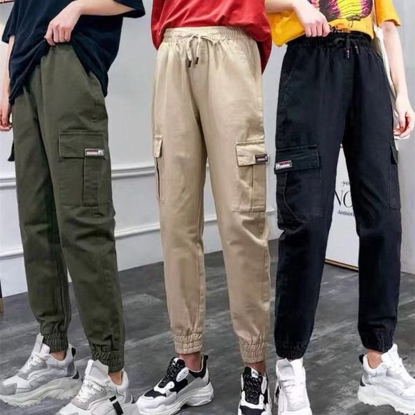 women's pants & capris cargo women streetwear trousers korean style high waist female ankle banded hip hop pantalones mujer cintur, Black;white
women's pants & capris cargo women streetwear trousers korean style high waist female ankle banded hip hop pantalones mujer cintur, Black;white