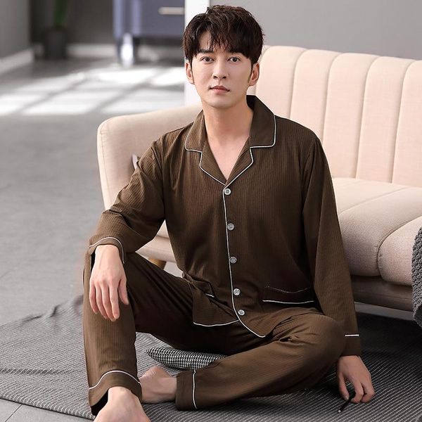 fall sleepwear man set soft modal nightwear ensemble homme mens pajama brown lounge suit male pijama hombre pyjama men's, Black;brown
fall sleepwear man set soft modal nightwear ensemble homme mens pajama brown lounge suit male pijama hombre pyjama men's, Black;brown