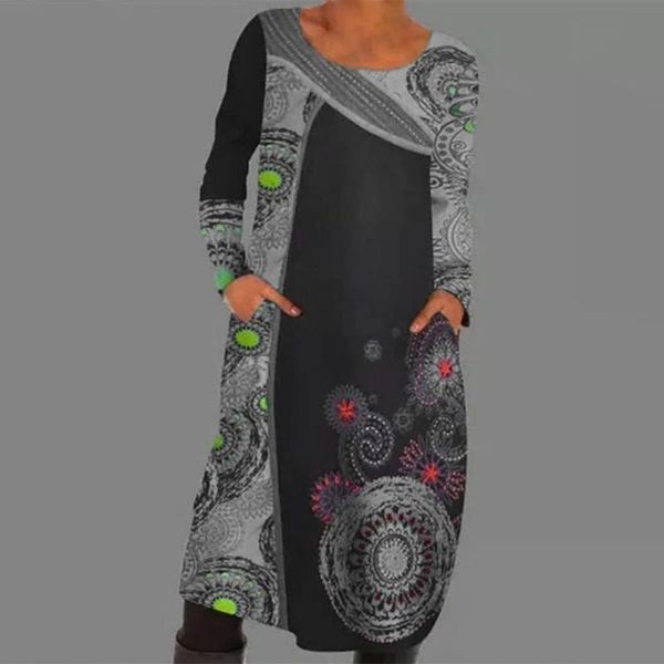casual dresses -4xl women o-neck retro print dress autumn winter side pockets ethnic style midi streetwear for daily sexy, Black;gray
casual dresses -4xl women o-neck retro print dress autumn winter side pockets ethnic style midi streetwear for daily sexy, Black;gray