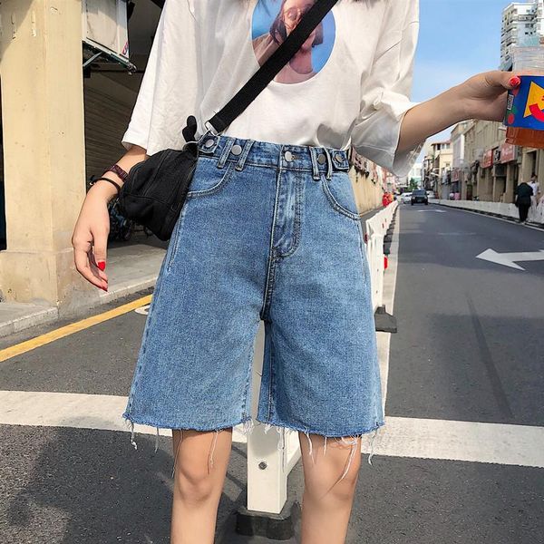 women's jeans woman high waist loose knee-length straight pants korean style solid pockets button casual denim trousers 2021 fashion, Blue
women's jeans woman high waist loose knee-length straight pants korean style solid pockets button casual denim trousers 2021 fashion, Blue