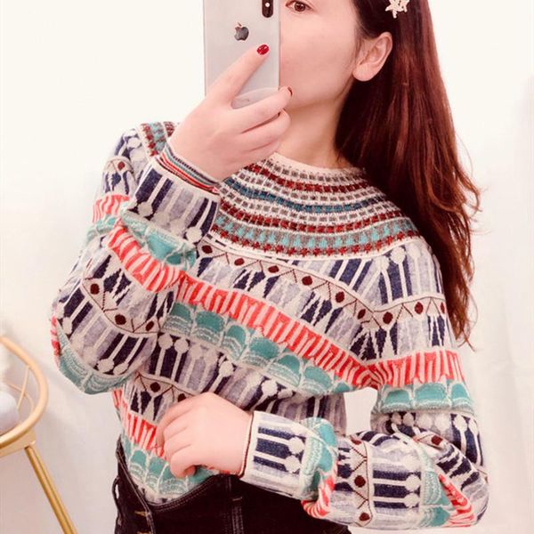 women's sweaters 2021 spring autumn contrast color jacquard sweater knit pullover long sleeve o-neck loose casual knitwear, White;black
women's sweaters 2021 spring autumn contrast color jacquard sweater knit pullover long sleeve o-neck loose casual knitwear, White;black