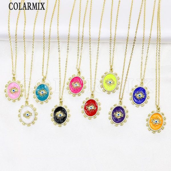 pendant necklaces 6 pcs mix color enamel eyes necklace medal style gift for women fashion jewelry 52021, Silver
pendant necklaces 6 pcs mix color enamel eyes necklace medal style gift for women fashion jewelry 52021, Silver