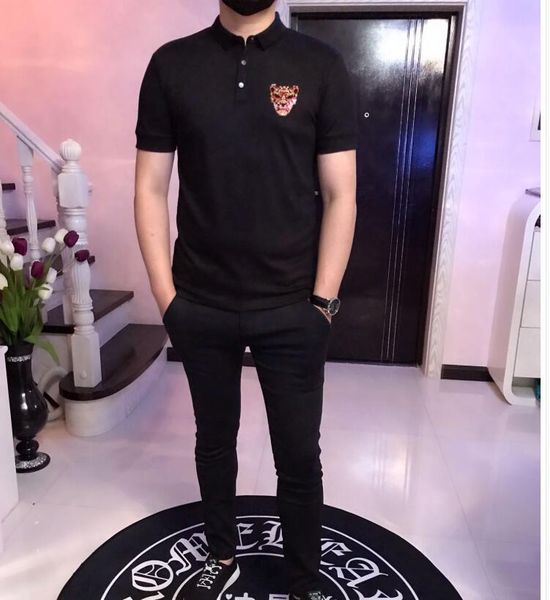 men's t-shirts summer style men's polo shirt casual solid color short sleev, White;black
men's t-shirts summer style men's polo shirt casual solid color short sleev, White;black