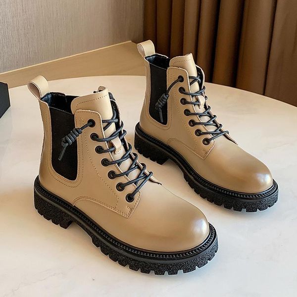 boots 2021 genuine leather ankle women ladies chunky booties motorcycle autumn elastic fabric botas mujer platform shoes, Black
boots 2021 genuine leather ankle women ladies chunky booties motorcycle autumn elastic fabric botas mujer platform shoes, Black