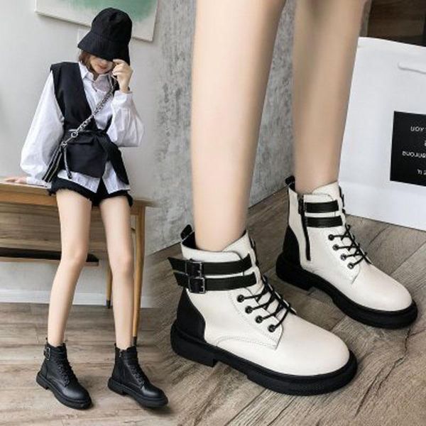 boots woman's 2021 autumn/winter style side zipper for women ankle with low heel leather, Black
boots woman's 2021 autumn/winter style side zipper for women ankle with low heel leather, Black