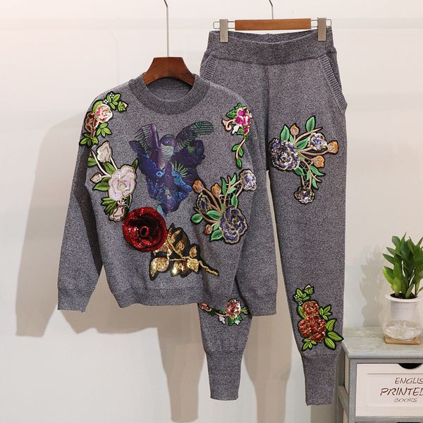 pant sweater suit and sets knitted sweaters pullover pants 2pcs track suits woman casual trousers+jumper women set, White
pant sweater suit and sets knitted sweaters pullover pants 2pcs track suits woman casual trousers+jumper women set, White