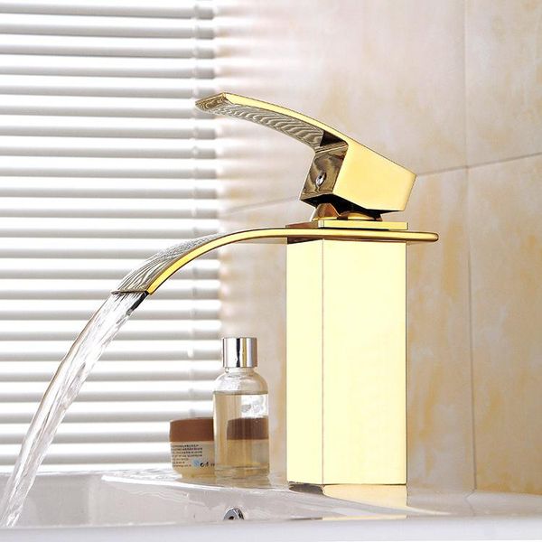 bathroom sink faucets gold washroom basin faucet waterfall & cold water mixer luxury tap
bathroom sink faucets gold washroom basin faucet waterfall & cold water mixer luxury tap