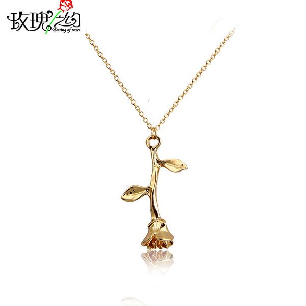 necklace jewelry flower branch rose pendant necklace, Silver
necklace jewelry flower branch rose pendant necklace, Silver