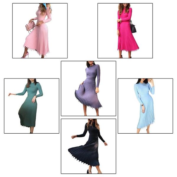 casual dresses women long sleeve ribbed knit midi sweater dress mock neck slim fit pleated flare high waist solid color streetwear, Black;gray
casual dresses women long sleeve ribbed knit midi sweater dress mock neck slim fit pleated flare high waist solid color streetwear, Black;gray