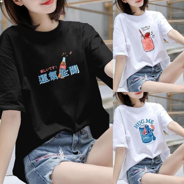 round collar designers t shirts tshirt womens women clothing cotton dress short sleeve clothes plus size camisas de hombre collared t-shirt, White
round collar designers t shirts tshirt womens women clothing cotton dress short sleeve clothes plus size camisas de hombre collared t-shirt, White