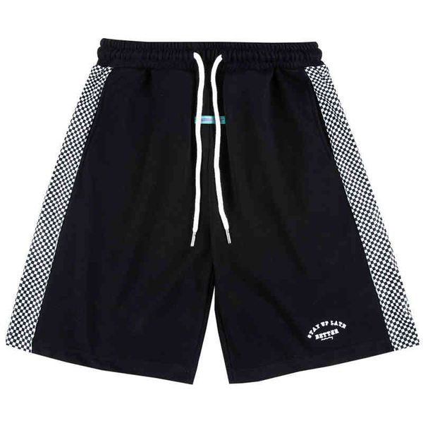 men's shorts splicing side checkerboard contrast and women's couples hip hop high street hiphop basketball pants, White;black
men's shorts splicing side checkerboard contrast and women's couples hip hop high street hiphop basketball pants, White;black