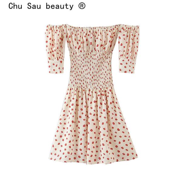 summer party style chic print women mini dress vintage fashion slash-neck elastic waist ladies dresses vestido de mujer 210508, Black;gray
summer party style chic print women mini dress vintage fashion slash-neck elastic waist ladies dresses vestido de mujer 210508, Black;gray