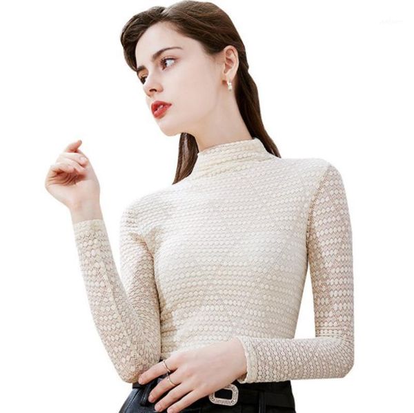 women's t-shirt cultiseed women perspective lace slim skinny basic t-shirts coats female fashion solid color long sleeve elegant tees, White
women's t-shirt cultiseed women perspective lace slim skinny basic t-shirts coats female fashion solid color long sleeve elegant tees, White