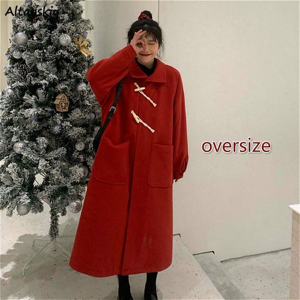 women's wool & blends wools women all-match outerwear long sleeve korean style windbreaker hiver loose warm high street feminine casual, Black
women's wool & blends wools women all-match outerwear long sleeve korean style windbreaker hiver loose warm high street feminine casual, Black