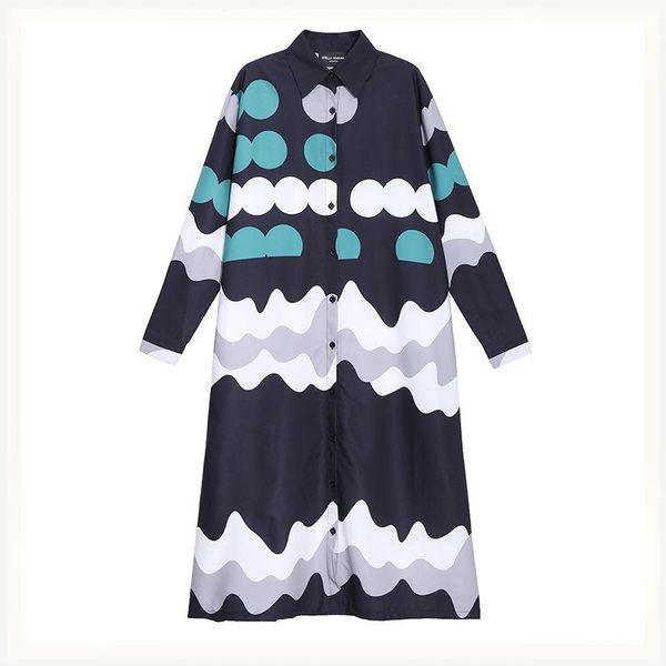 casual dresses white pattern printed big size shirt for women 2021 lapel long sleeve loose dress woman fit fashion tide women's, Black;gray
casual dresses white pattern printed big size shirt for women 2021 lapel long sleeve loose dress woman fit fashion tide women's, Black;gray
