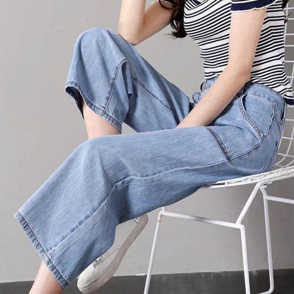 women's jeans summer autumn pants women light color wide leg high waist slim loose straight femme vintage solid denim, Blue
women's jeans summer autumn pants women light color wide leg high waist slim loose straight femme vintage solid denim, Blue