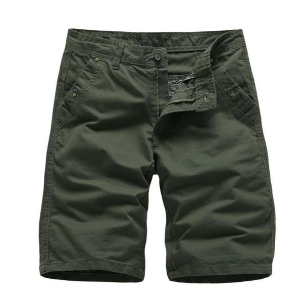 men shorts casual solid color multi pockets mid rise knee-length straight trousers for work men's clothing 2021, White;black
men shorts casual solid color multi pockets mid rise knee-length straight trousers for work men's clothing 2021, White;black