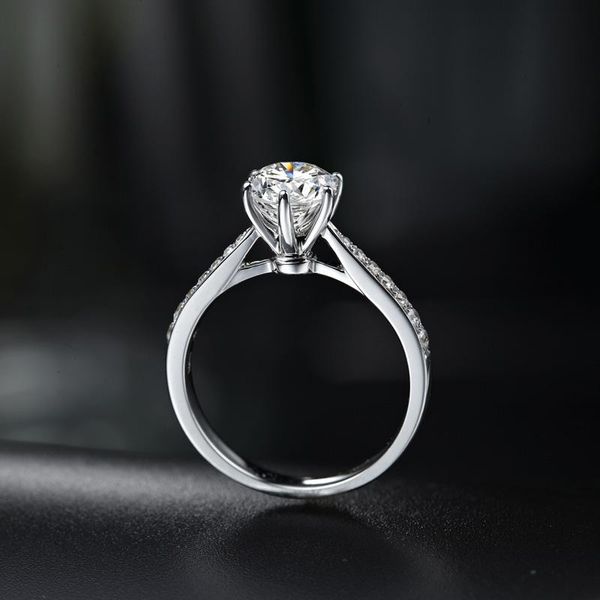 au750 white gold ring women wedding anniversary engagement party round moissanite diamond elegant romantic trendy cluster rings, Golden;silver
au750 white gold ring women wedding anniversary engagement party round moissanite diamond elegant romantic trendy cluster rings, Golden;silver