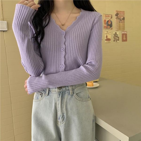 women's knits & tees alien kitty 2021 autumn ladies sweater v-neck solid color single-breasted knit gentle fashion sweet long-sleeved c, White
women's knits & tees alien kitty 2021 autumn ladies sweater v-neck solid color single-breasted knit gentle fashion sweet long-sleeved c, White